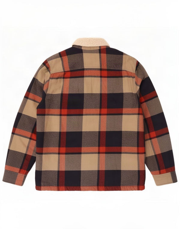 Camisa masculina de flanela Lumberjack da Hollister, grande algodão xadrez multicolorido