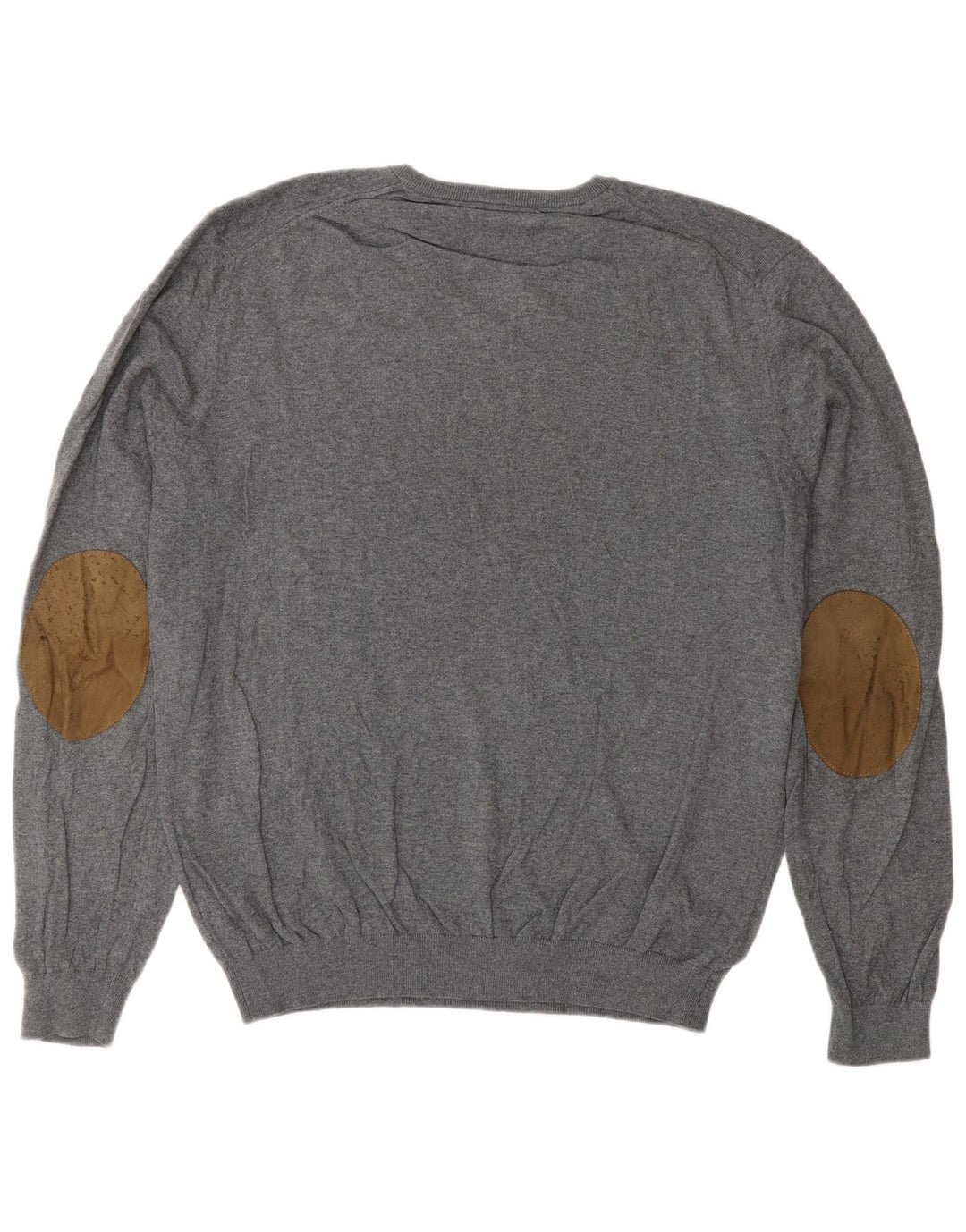 Suéter masculino Massimo Dutti com decote em V XL algodão cinza