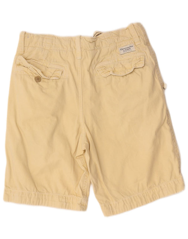 Abercrombie & Fitch Mens Chino Shorts W28 Pequeno Algodão Bege