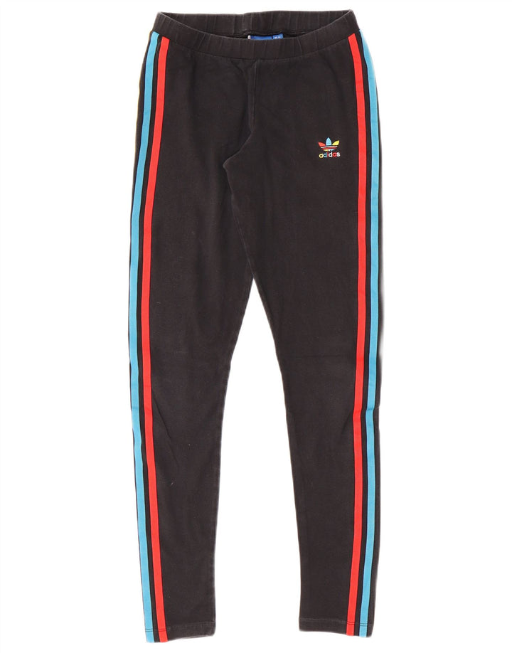 ADIDAS Womens Leggings UK 8 Small Black Cotton