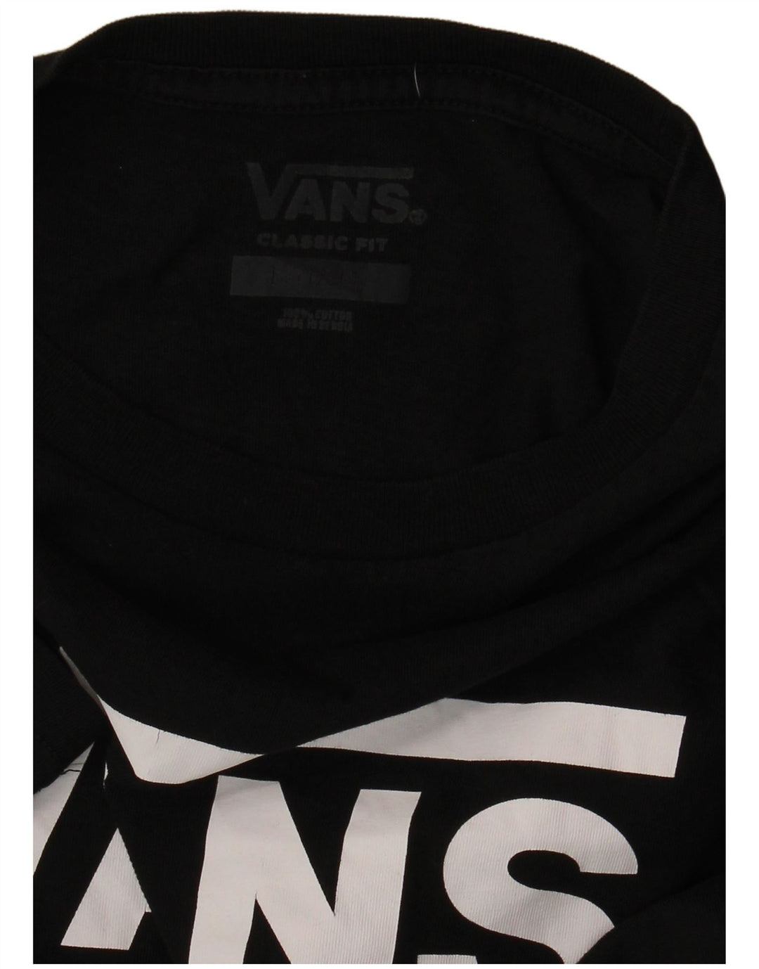 Camiseta feminina VANS Classic Fit Graphic UK 14 grande algodão preto