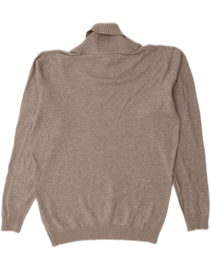 Suéter masculino JACK & JONES com gola xale e algodão cinza grande