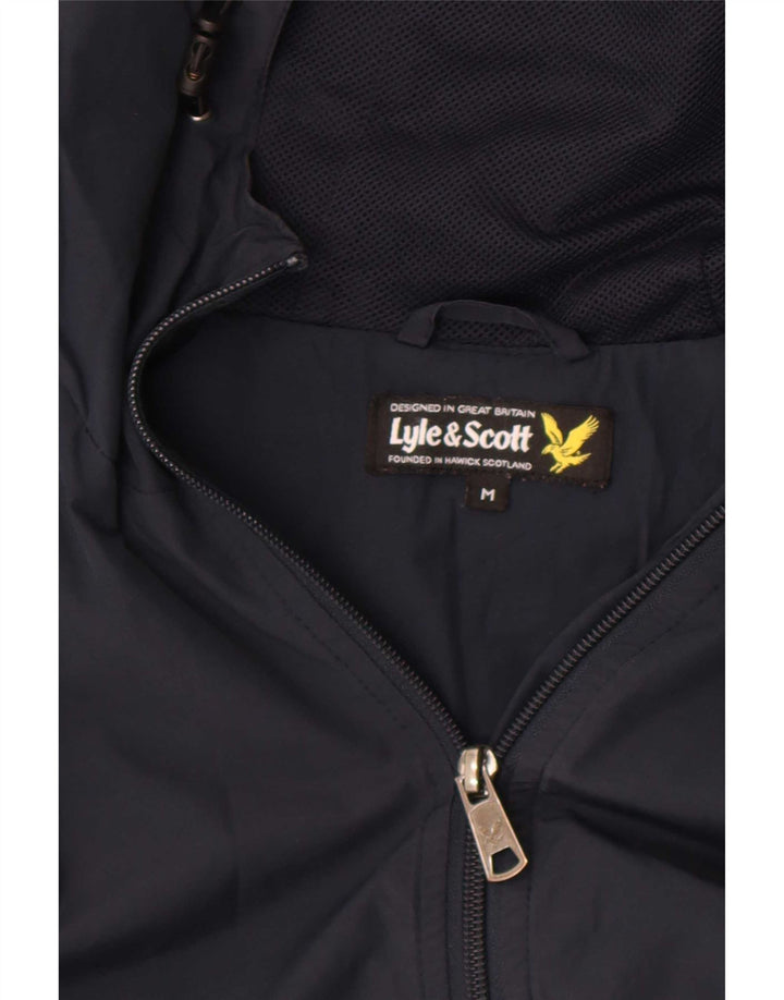 Jaqueta de chuva masculina Lyle & Scott com capuz Reino Unido 38 azul marinho médio