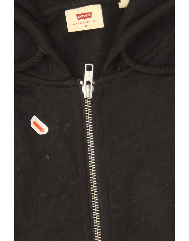Suéter masculino com capuz e zíper Levi's preto médio