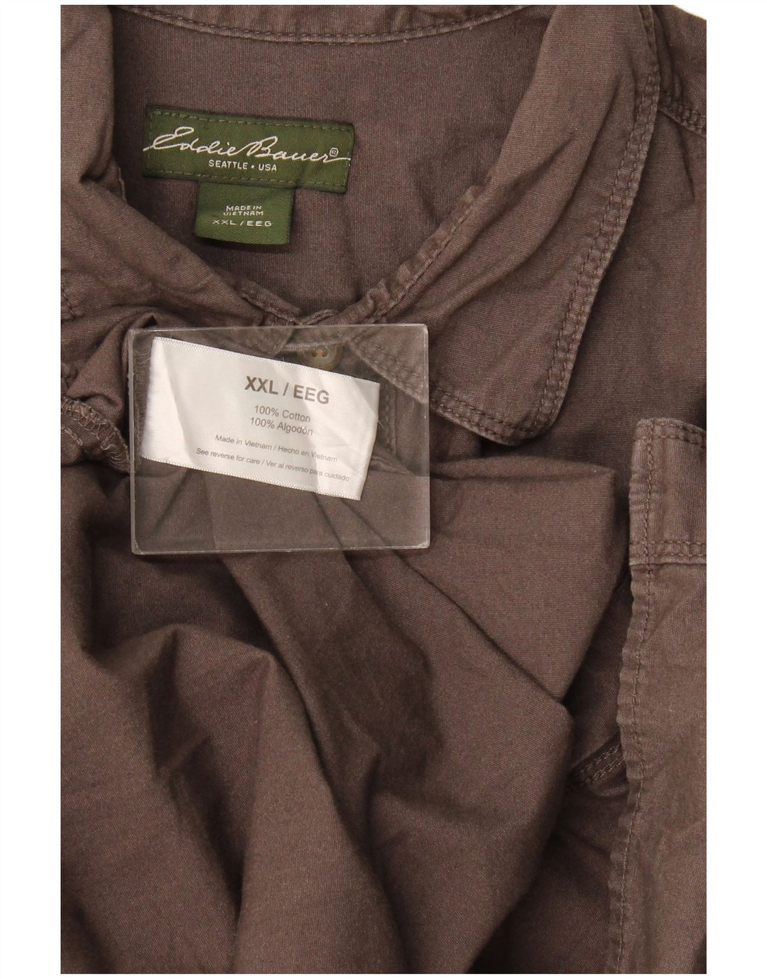 Camisa masculina Eddie Bauer 2XL algodão marrom