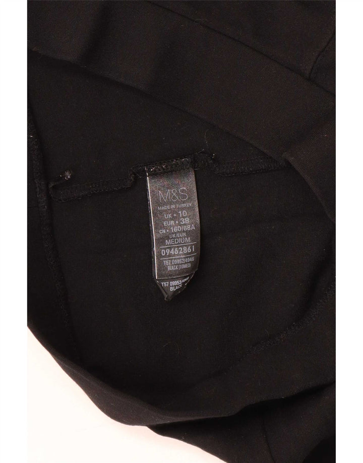 Leggings femininas Marks & Spencer Reino Unido 10 pequenas viscose preta