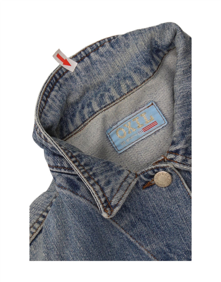 Jaqueta jeans feminina VINTAGE UK 14 azul médio