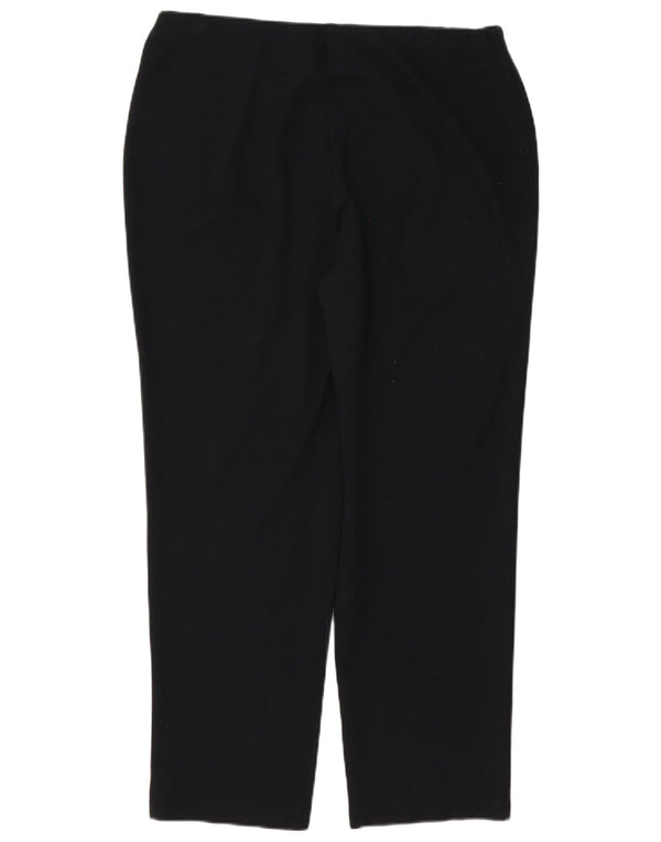 Calça feminina reta casual Marks & Spencer UK 16 grande W36 L28 preta