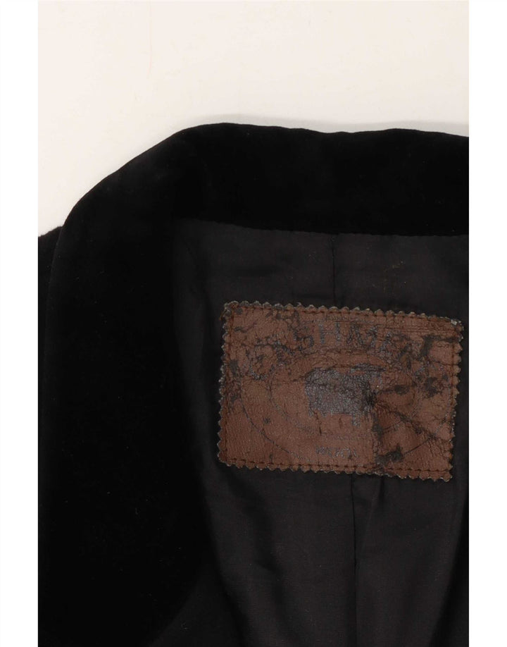 Jaqueta blazer feminina vintage de 2 botões IT 48 XL lã preta