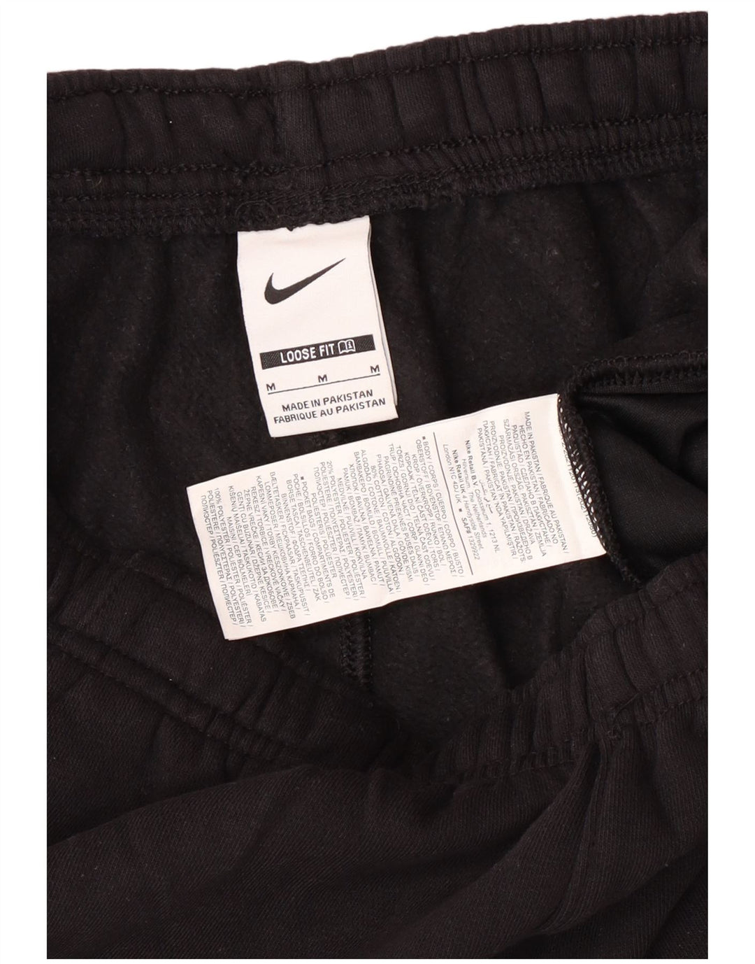 Shorts esportivos masculinos Nike Loose Fit médio algodão preto