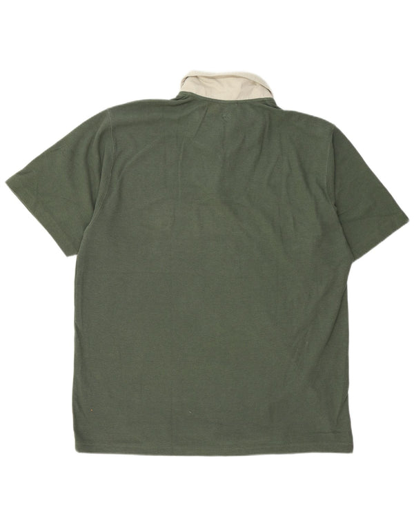 ADIDAS Mens Rugby Polo Shirt UK 48/50 XL Verde Algodão