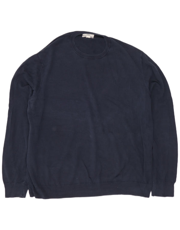 Suéter masculino MARKS & SPENCER com gola redonda 3XL algodão azul marinho