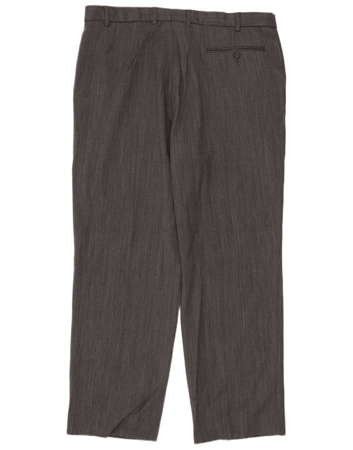 Calça chino reta masculina MARKS & SPENCER W36 L29 poliéster cinza