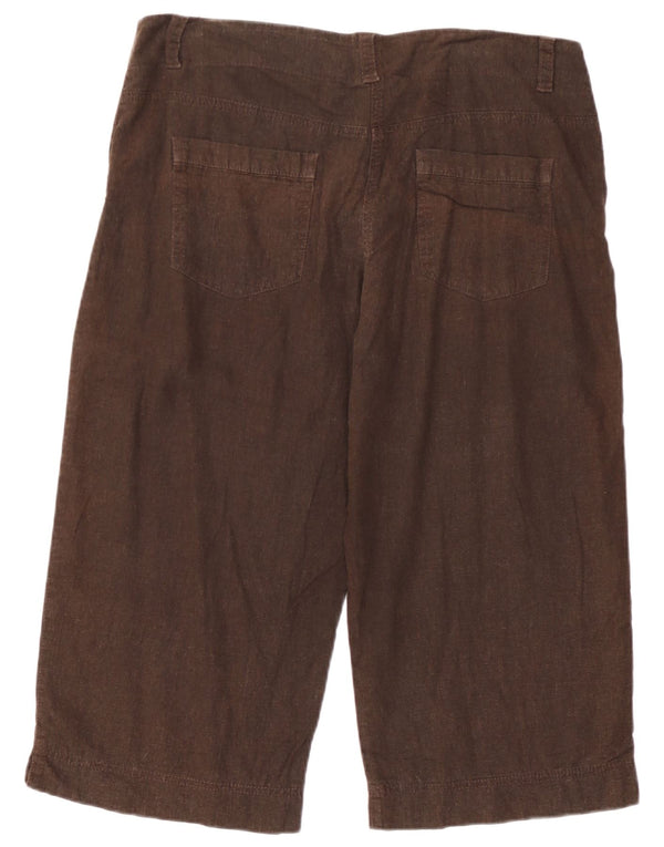 Calça Capri Marks & Spencer Feminina Perna Larga Reino Unido 16 Grande W34 L19 Marrom