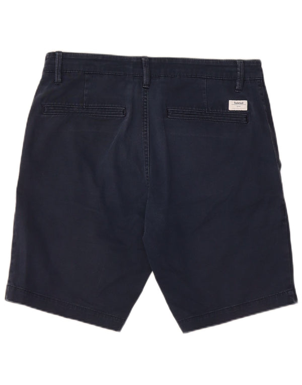 TIMBERLAND Mens Chino Shorts W32 Médio Algodão Azul Marinho