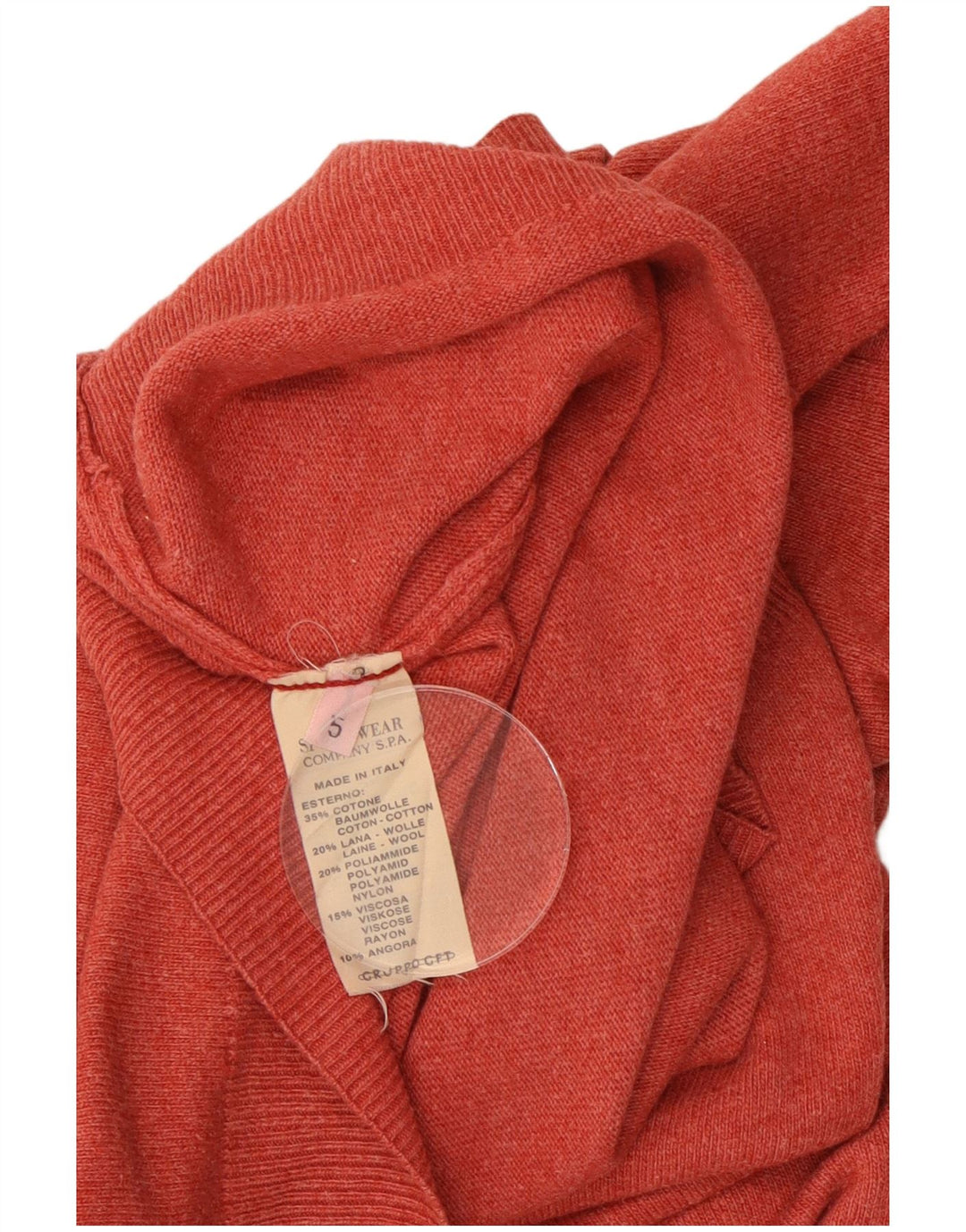 CP Suéter masculino com decote em V da COMPANY 2XL algodão vermelho