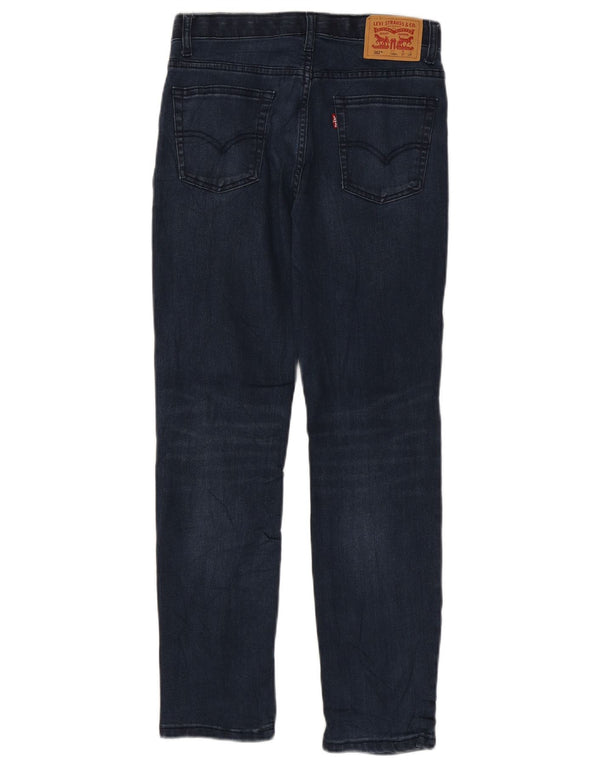 Levi's Girls 502 Slim Jeans 13-14 Anos W27 L29 Azul Marinho Algodão