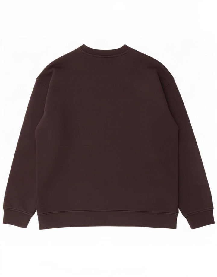 Adidas Mens Graphic Moletom Jumper Grande Algodão Preto