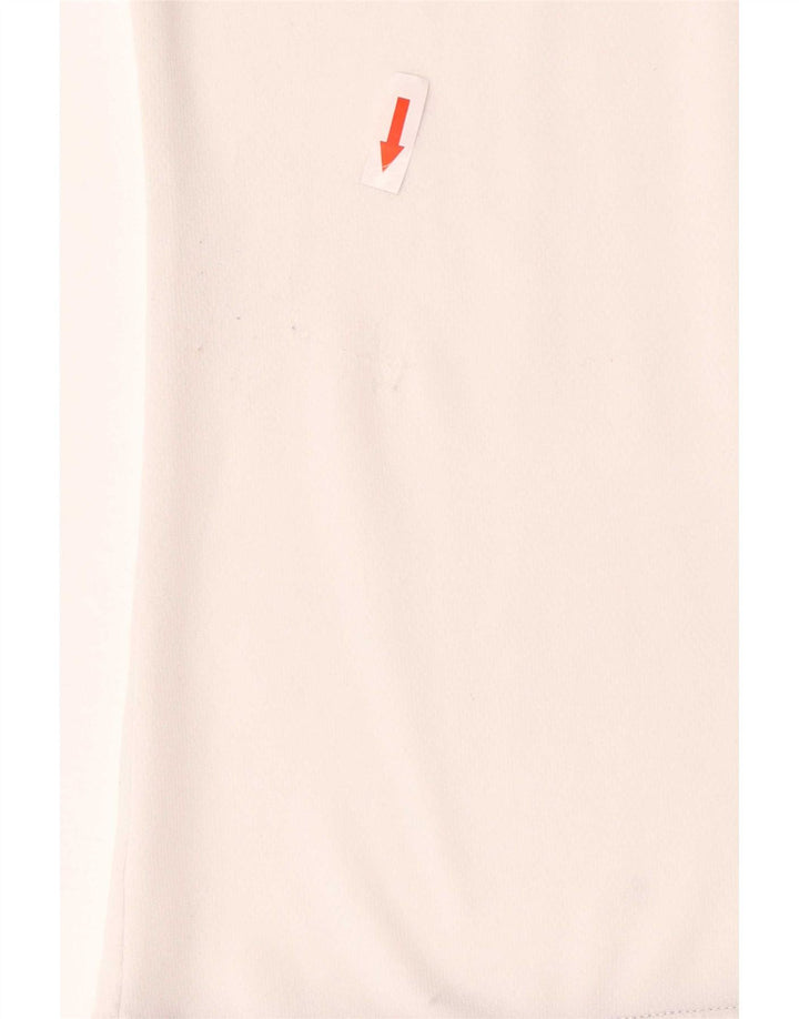 Adidas Mens Climalite Camiseta Top Pequeno Branco Colorblock Poliéster