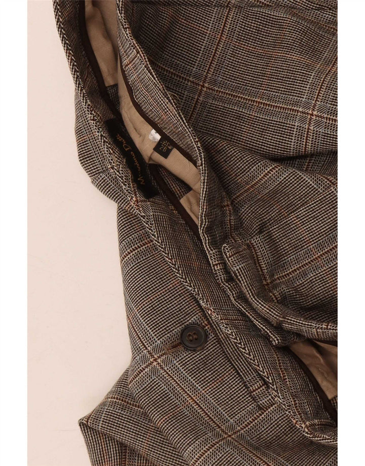 Calça Chino Mulher Massimo Dutti EU 38 Pequeno W28 L30 Cinza Houndstooth