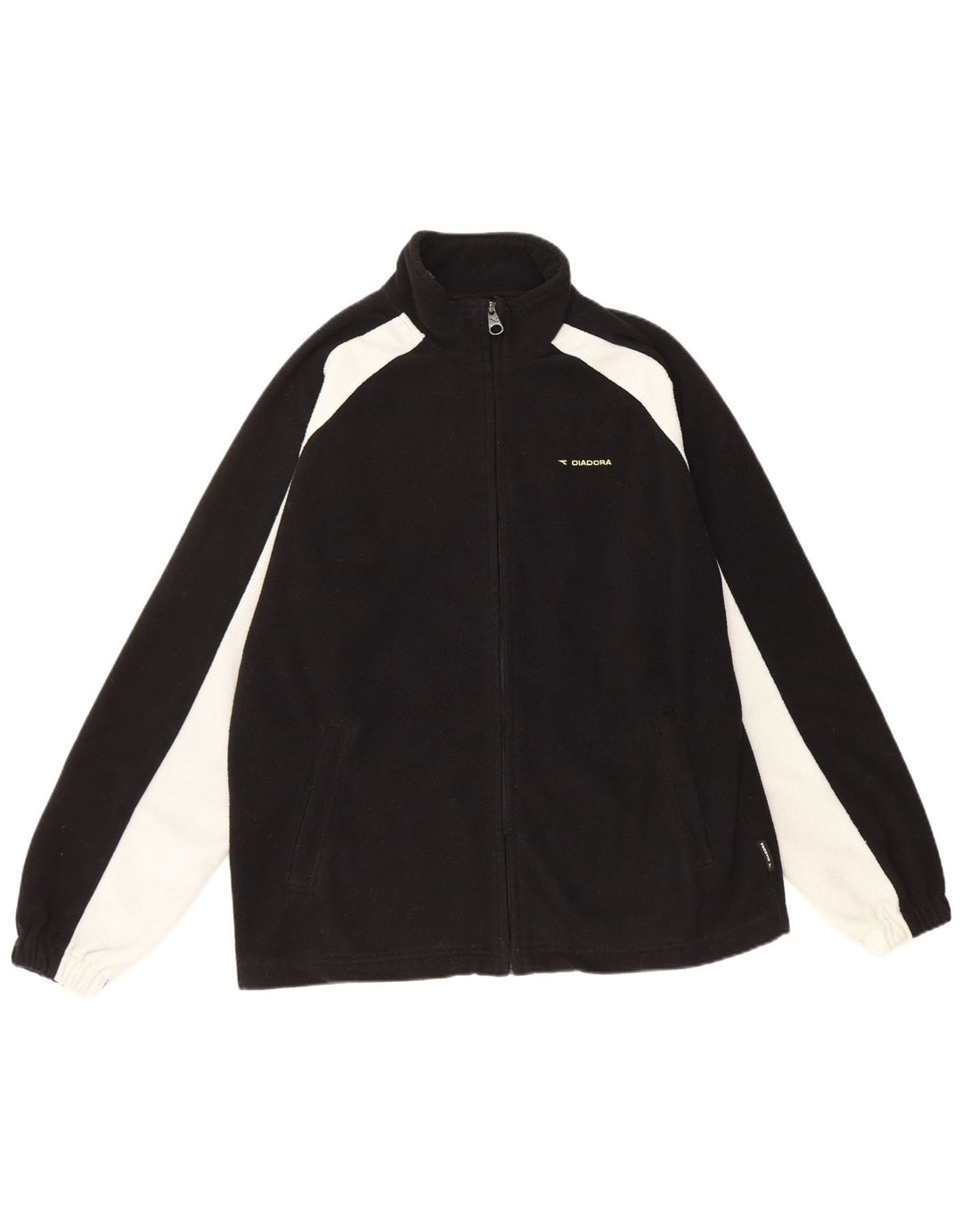 Jaqueta de lã masculina Diadora UK 40 grande poliéster preto Colourblock