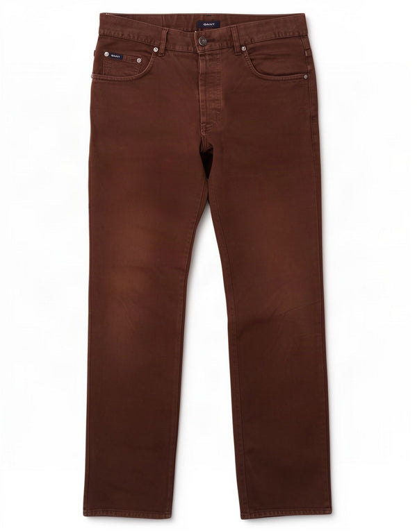 Jeans masculino Gant Regular Fit Straight W34 L32 Marrom