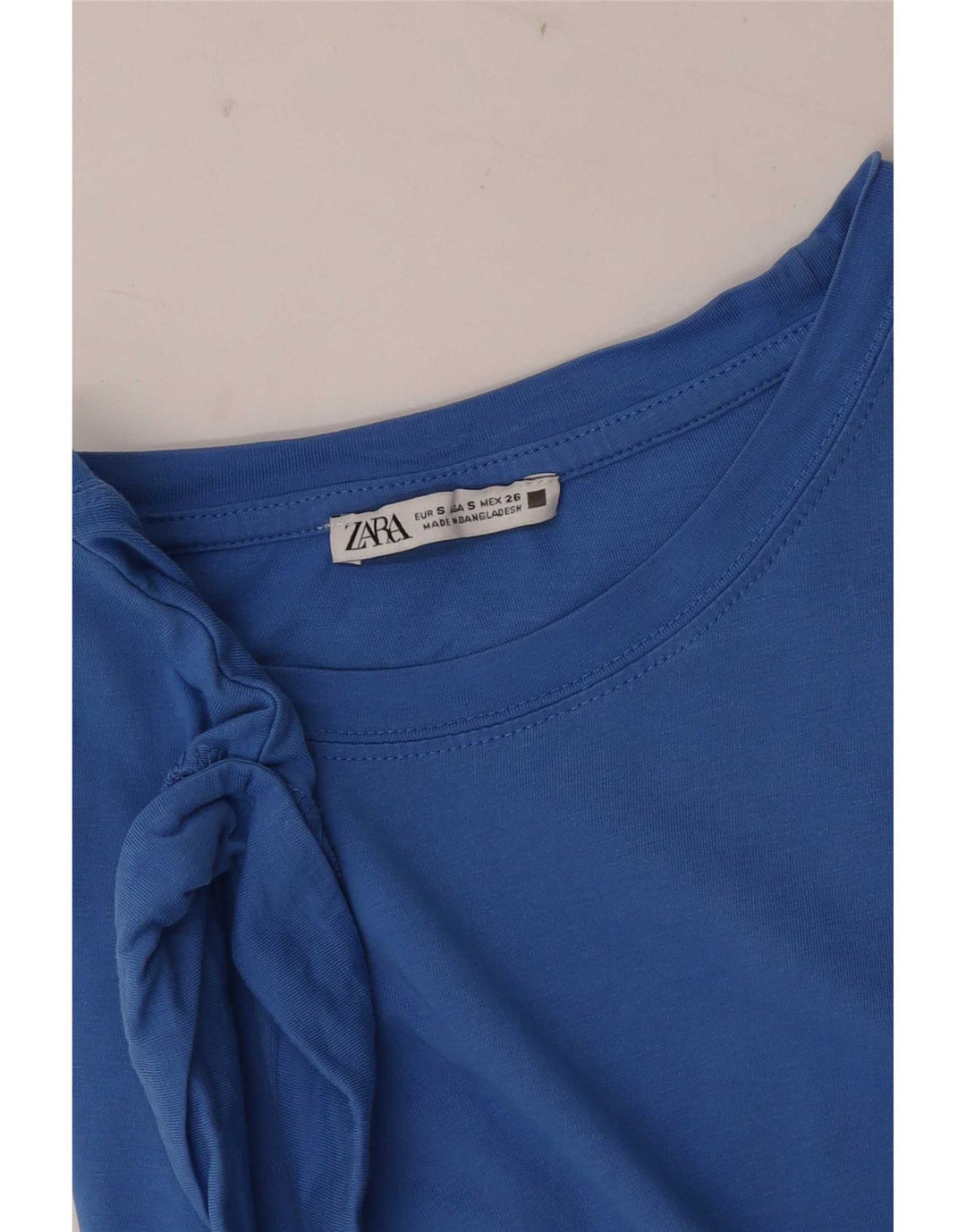 Blusa feminina sem mangas Zara Top UK 10 pequeno azul