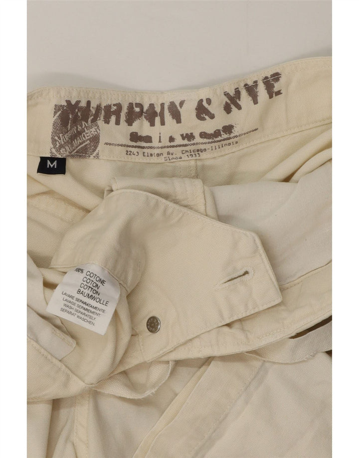 Murphy & Nye Mens Chino Shorts Médio W32 Algodão Bege
