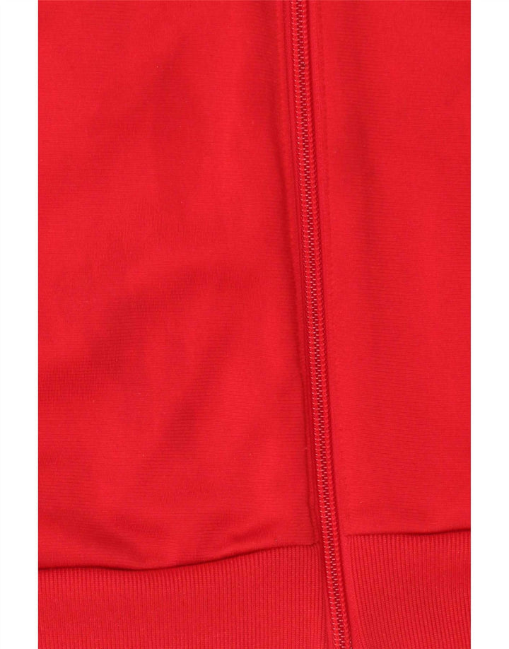 Adidas Mens Treino Top Jaqueta Médio Vermelho Colorblock Poliéster