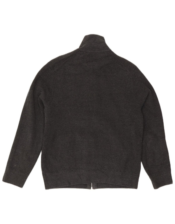 Suéter cardigã masculino Marks & Spencer grande poliéster cinza