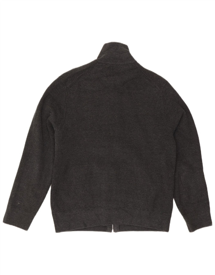 Suéter cardigã masculino Marks & Spencer grande poliéster cinza