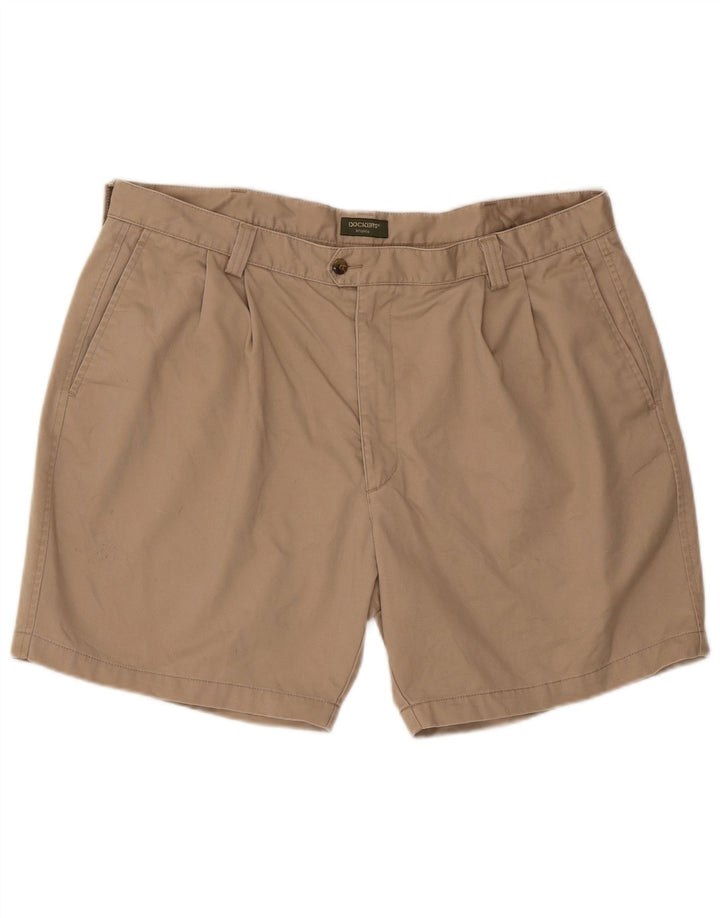DOCKERS Masculino Khakis Chino Shorts W42 2XL Algodão Bege