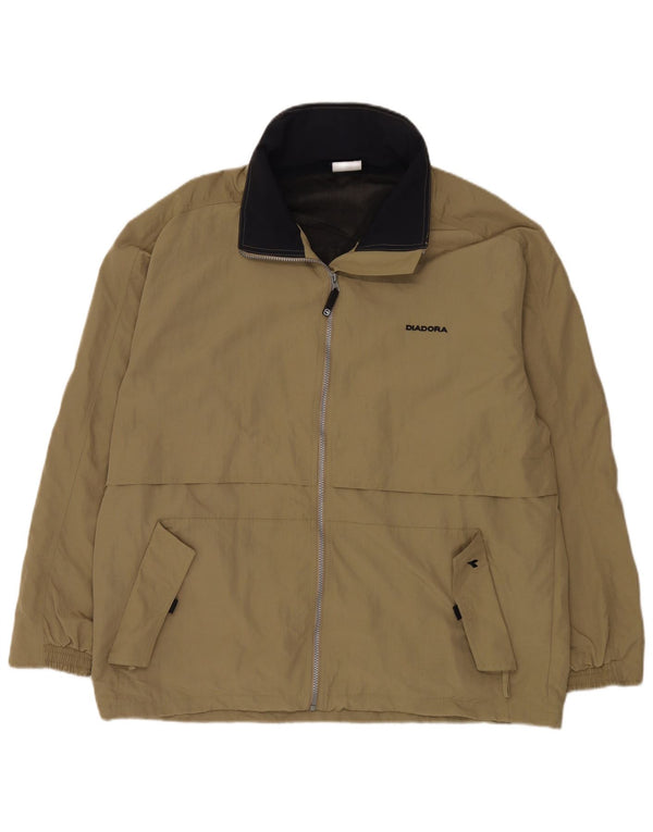 Jaqueta masculina com capuz Diadora XL Khaki poliamida
