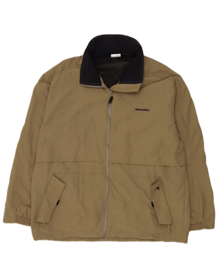 Jaqueta masculina com capuz Diadora XL Khaki poliamida