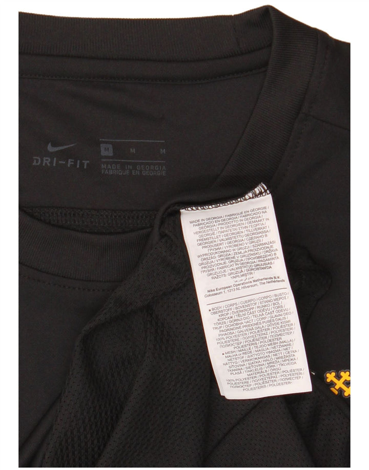 Camiseta Nike masculina gráfica Top médio preto poliéster