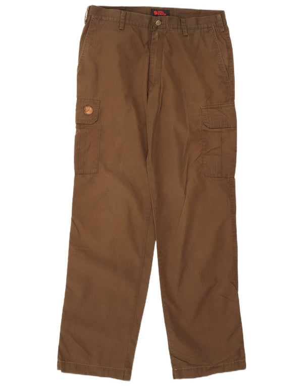 Calça cargo reta masculina Fjall Raven IT 50 grande W32 L33 bege