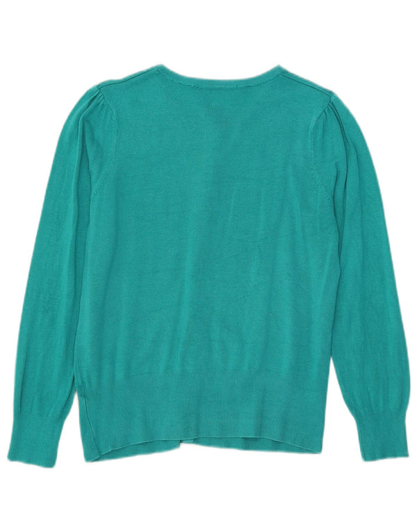 Suéter cardigã feminino Marks & Spencer Reino Unido 10 viscose azul pequena