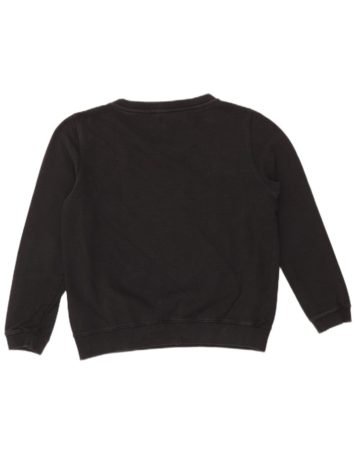 DIESEL moletom feminino gráfico jumper UK 14 médio algodão preto