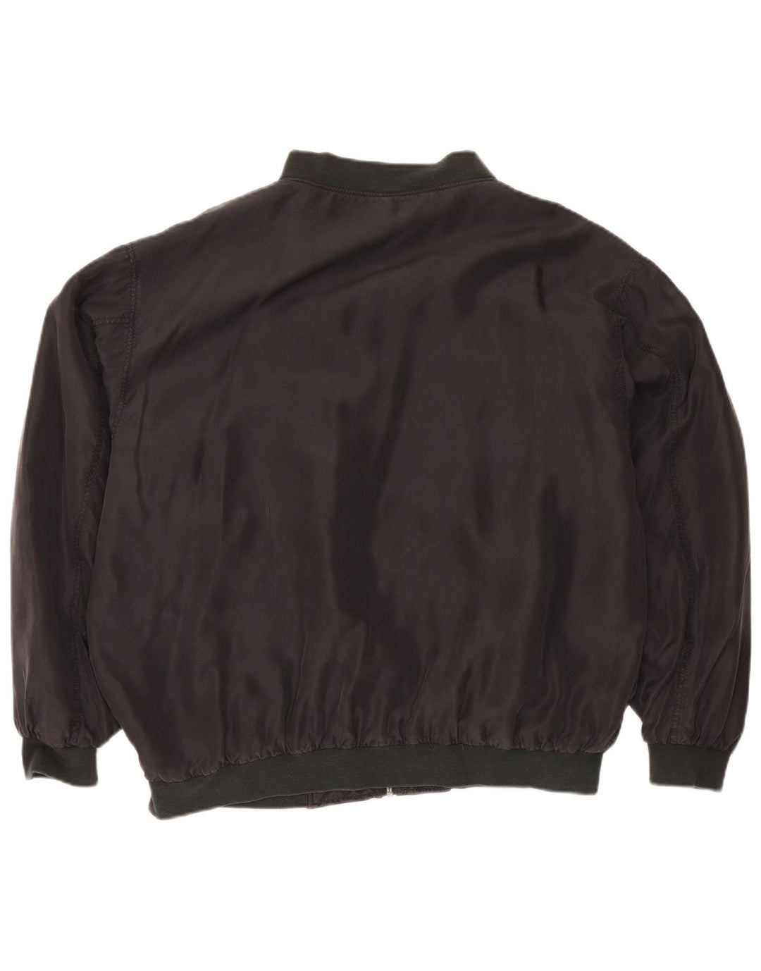 Jaqueta bomber masculina vintage UK 42 XL seda preta