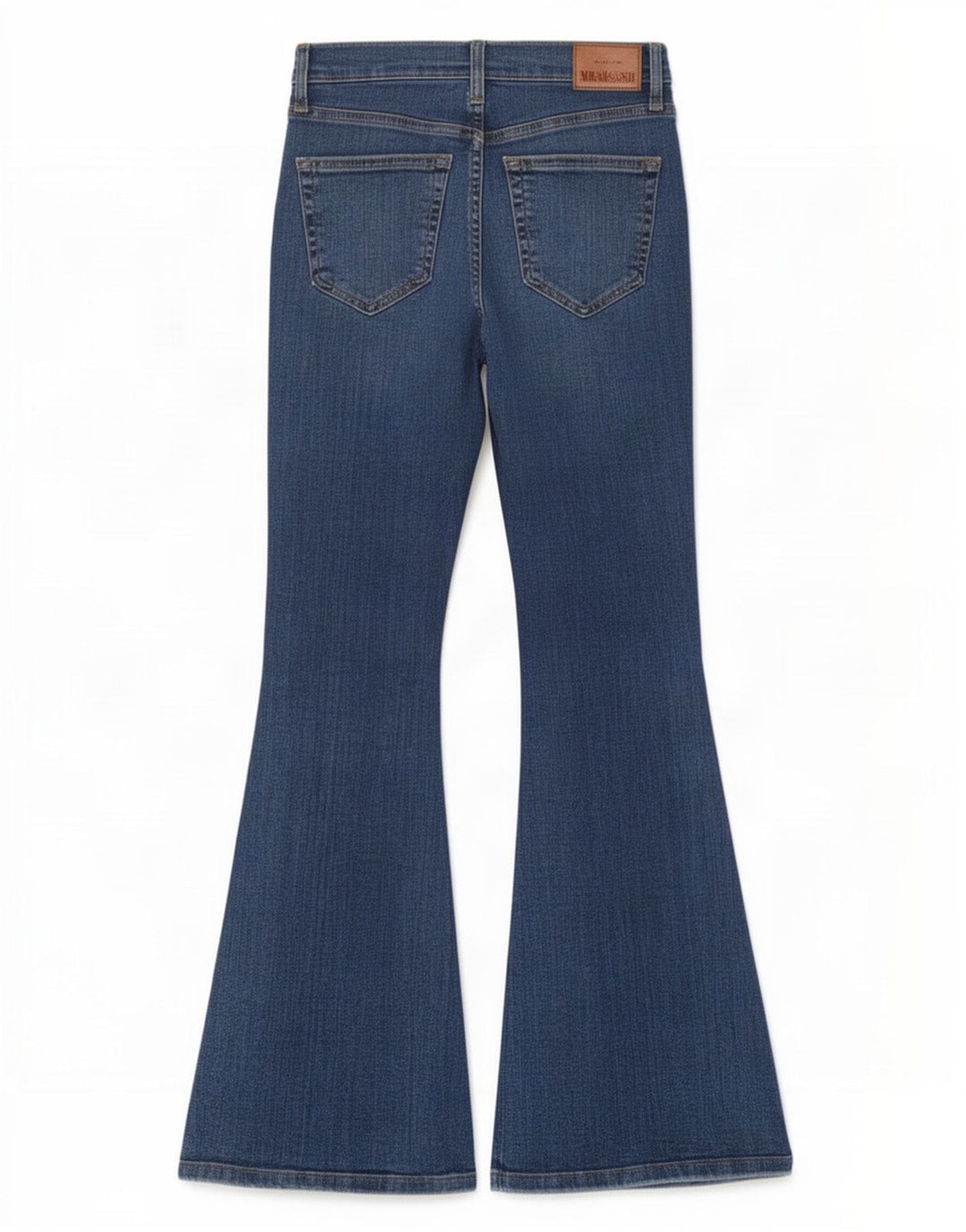 Topshop feminino Jamie Flared Jeans W24 L28 algodão azul