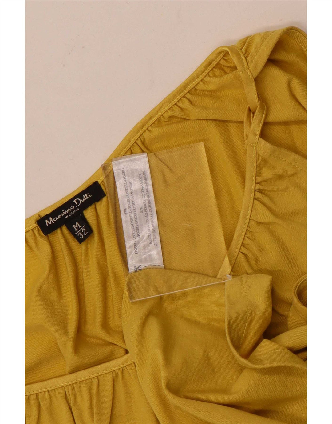 Blusa feminina Massimo Dutti UK 14 Lyocell amarelo médio