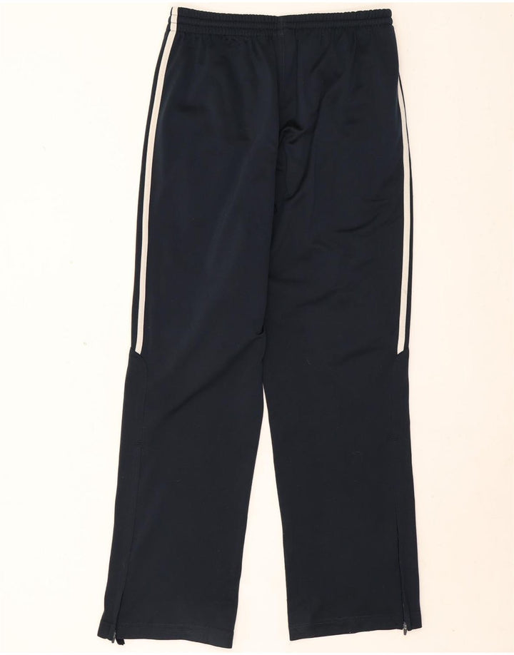 Calça de treino masculina Adidas UK 34/36 pequena azul marinho poliéster