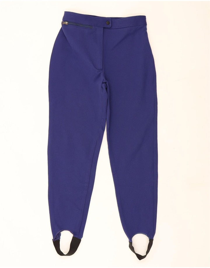 Elviana Calça corta-vento feminina com estribo IT 46 grande azul poliamida