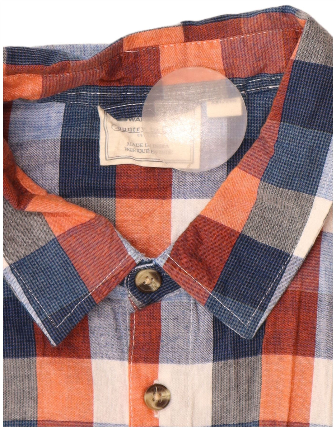 Camisa masculina de manga curta Mountain Warehouse 2XL algodão xadrez multicolorido