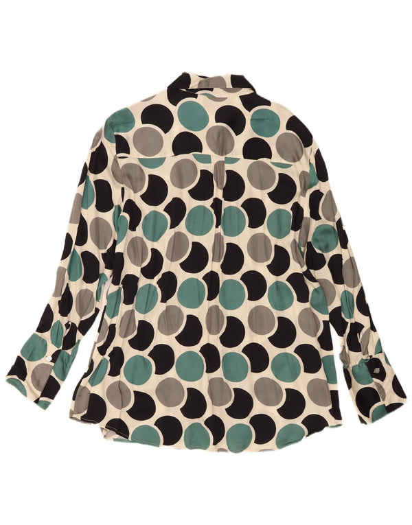 Blusa feminina vintage IT 48 XL multicolorida geométrica