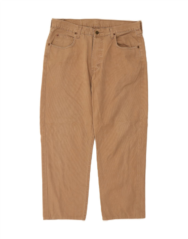 LEE Mens Chicago Straight Casual Trousers W34 L26 Beige Cotton Vintage Lee and Second-Hand Lee from Messina Hembry 