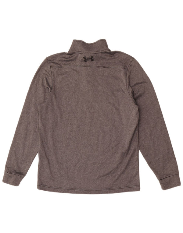 Under Armour Masculino Cold Gear Zip Neck Pulôver Treino Top Pequeno Cinza
