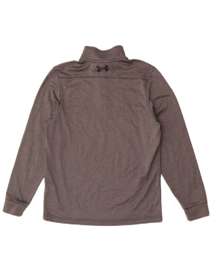 Under Armour Masculino Cold Gear Zip Neck Pulôver Treino Top Pequeno Cinza