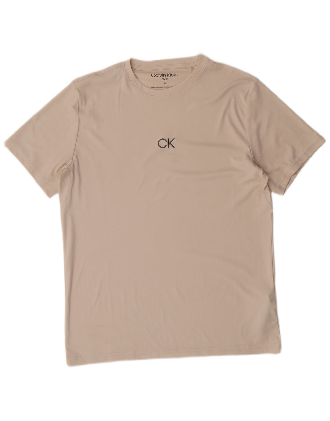 Camiseta masculina CALVIN KLEIN poliéster bege médio