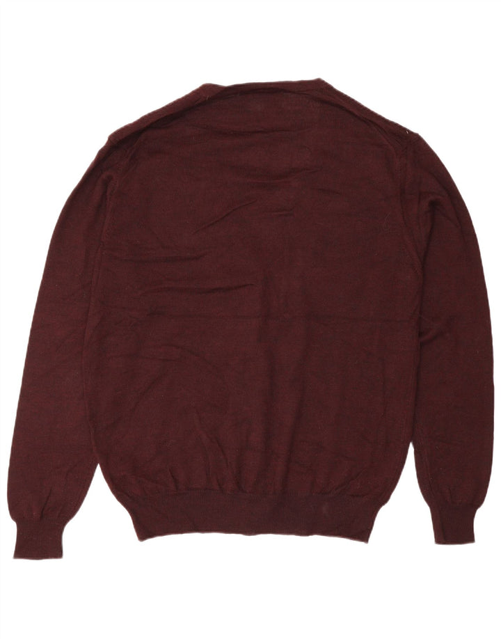 Suéter cardigã masculino Marks & Spencer médio Borgonha acrílico